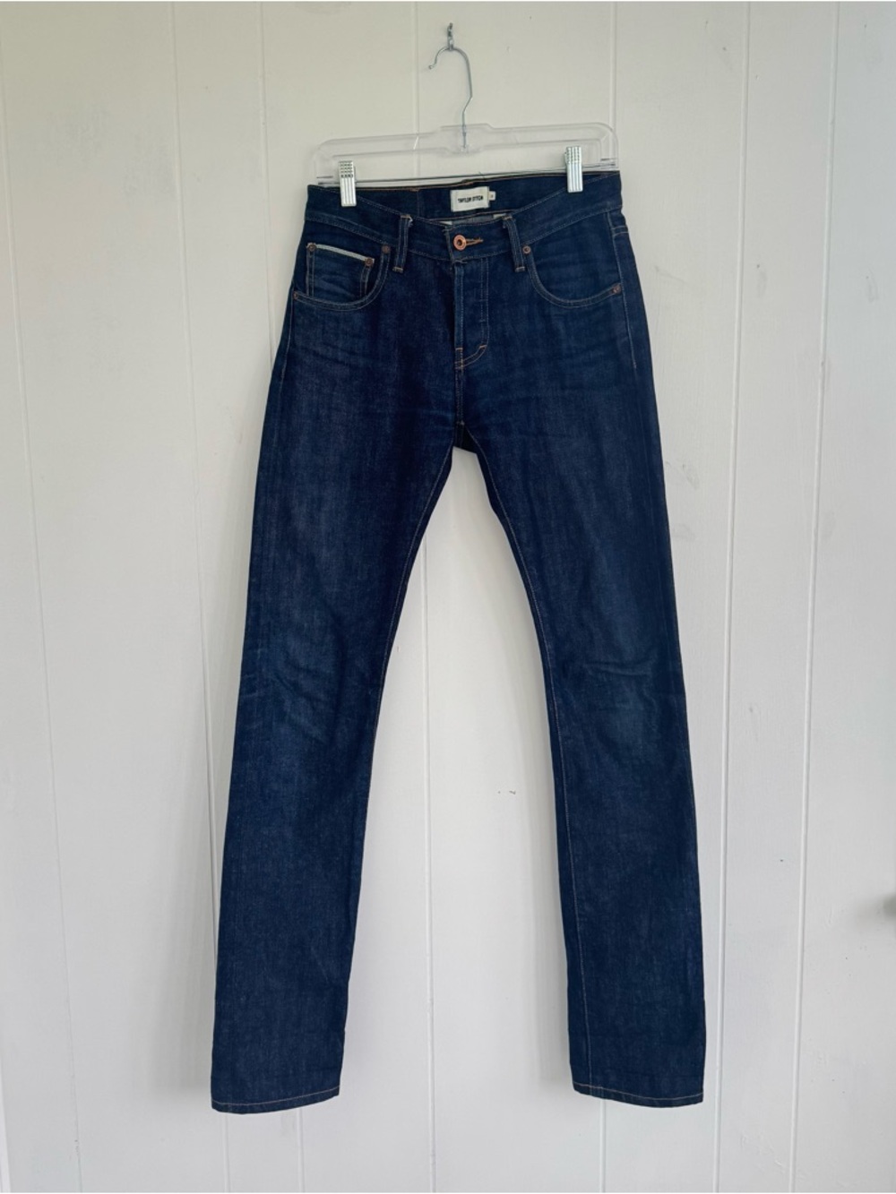 Taylor Stitch Men's Dark Blue Straight Jeans Cone Denim 28 x 36